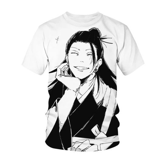 Summer Latest 3D Printed Casual T-shirt, Popular Classic Anime Men's Fashion Harajuku Gojo Satoru Top