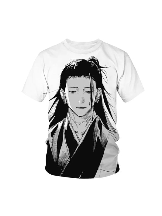 Summer Latest 3D Printed Casual T-shirt, Popular Classic Anime Men's Fashion Harajuku Gojo Satoru Top
